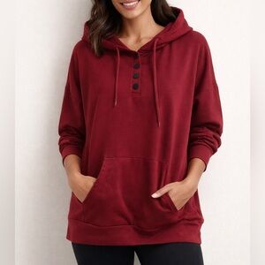 Women’s Red Hoodie Shirt XXL